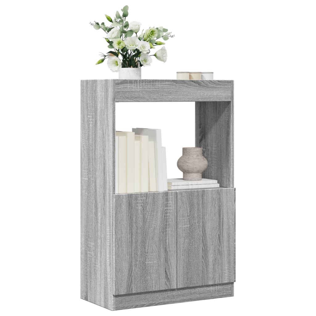 Skříň Highboard Šedá Sonoma 63 X 33 X Kompozitní Dřevo Šedá Sonoma