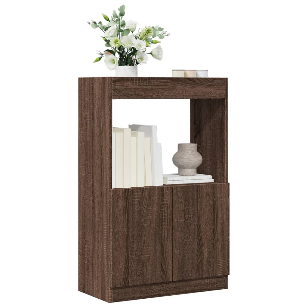 Skříň Highboard 92 X 33 X Kompozitní Dřevo Hnědý Dub
