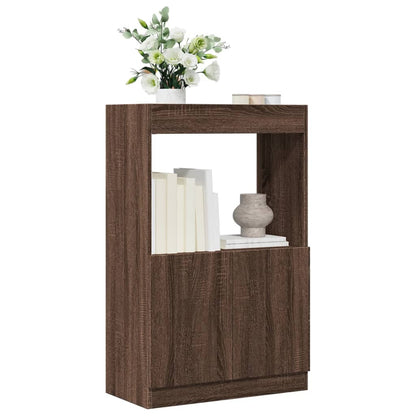 Skříň Highboard 92 X 33 X Kompozitní Dřevo Hnědý Dub