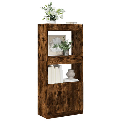 Skříň Highboard 63 X 33 X Kompozitní Dřevo Kouřový Dub