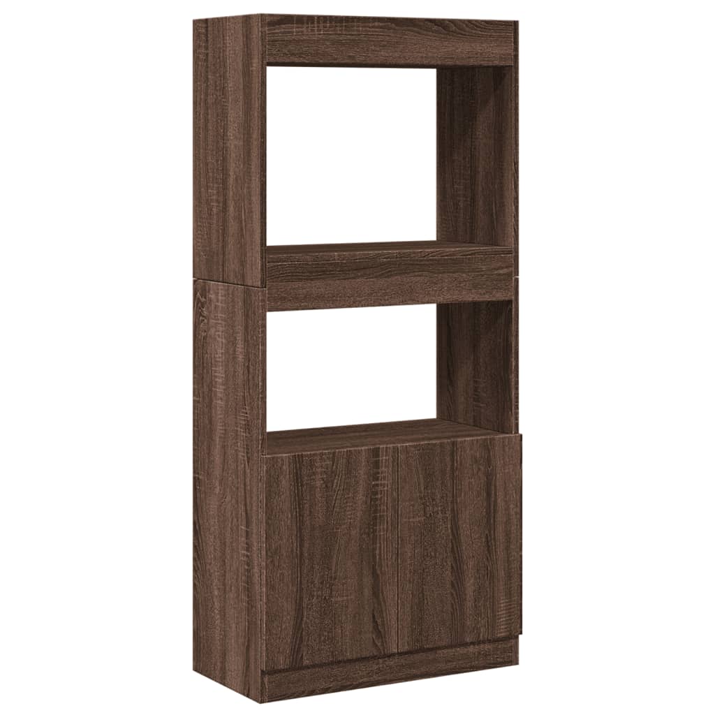 Skříň Highboard 63 X 33 X Kompozitní Dřevo Hnědý Dub