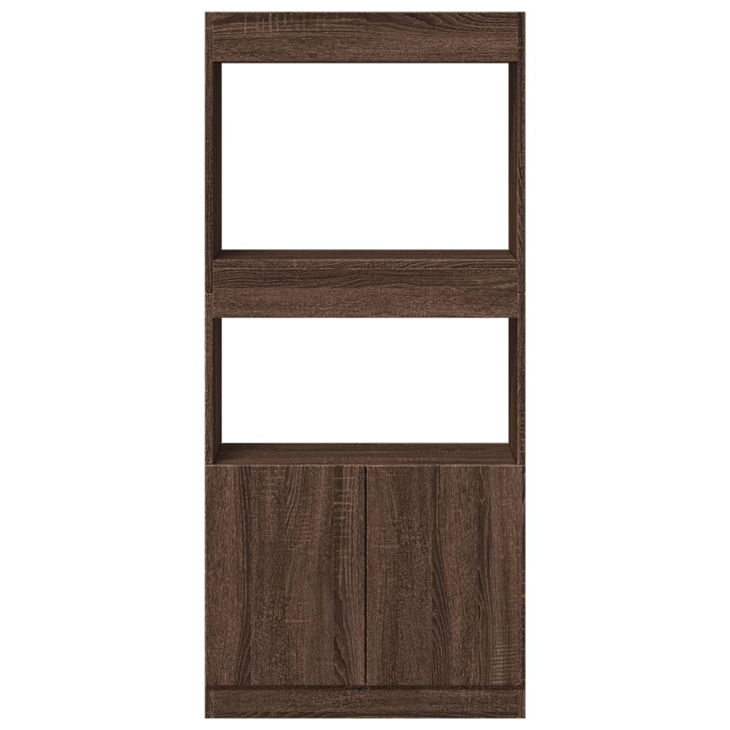 Skříň Highboard 63 X 33 X Kompozitní Dřevo Hnědý Dub