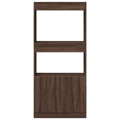 Skříň Highboard 63 X 33 X Kompozitní Dřevo Hnědý Dub