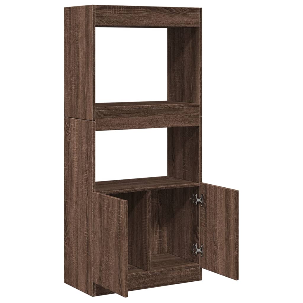 Skříň Highboard 63 X 33 X Kompozitní Dřevo Hnědý Dub