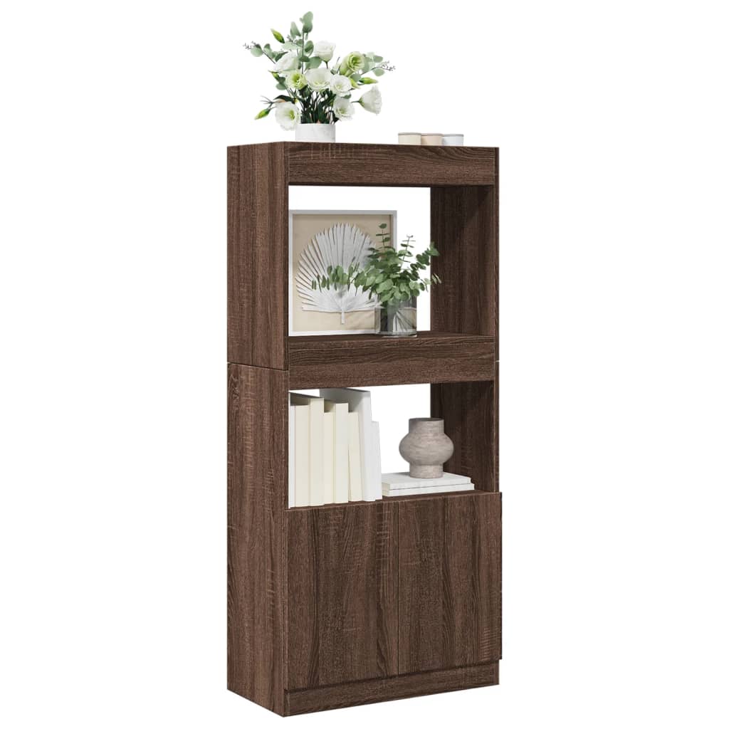 Skříň Highboard 92 X 33 X Kompozitní Dřevo Hnědý Dub