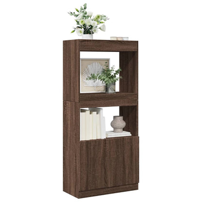 Skříň Highboard 92 X 33 X Kompozitní Dřevo Hnědý Dub