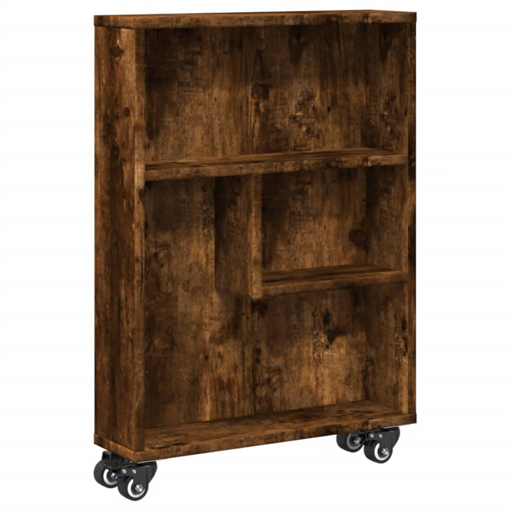 Úzký Úložný Vozík 48 X 13 X 68 Cm Kompozitní Dřevo