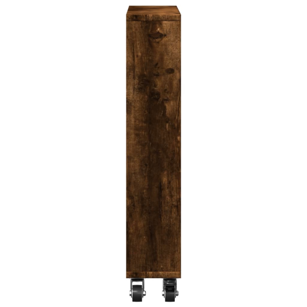 Úzký Úložný Vozík 48 X 13 X 68 Cm Kompozitní Dřevo