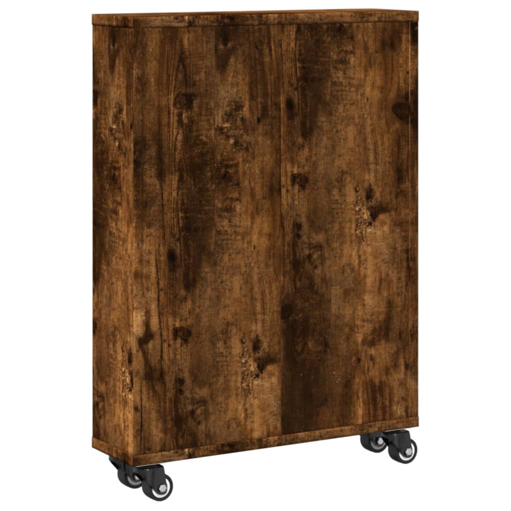 Úzký Úložný Vozík 48 X 13 X 68 Cm Kompozitní Dřevo