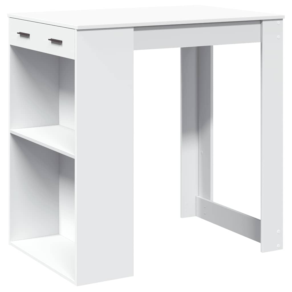 Barový Stůl Bílý 102 X 70 X 103,5 Cm Kompozitní Dřevo