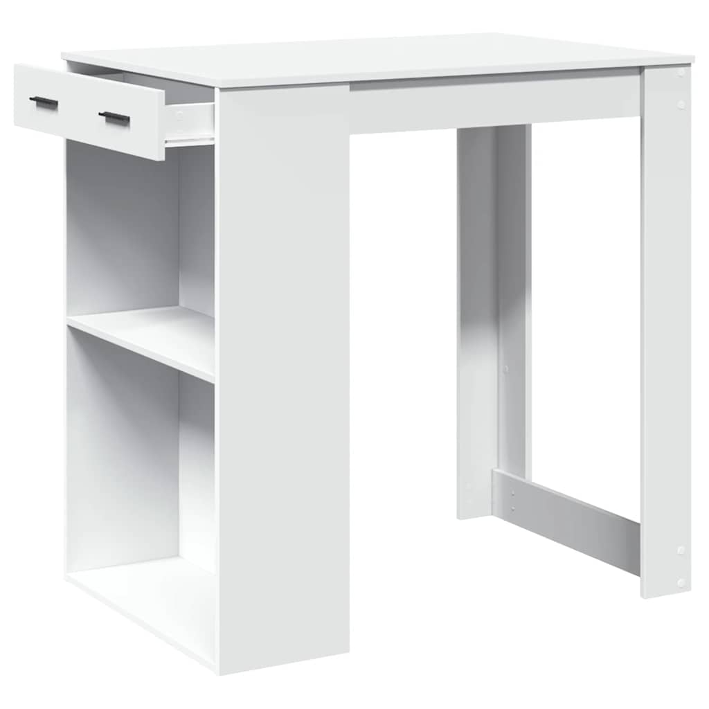 Barový Stůl Bílý 102 X 70 X 103,5 Cm Kompozitní Dřevo