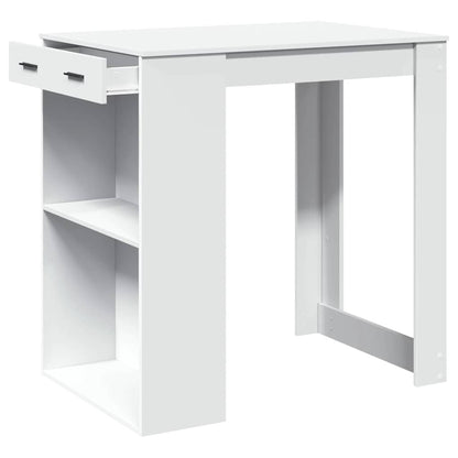 Barový Stůl Bílý 102 X 70 X 103,5 Cm Kompozitní Dřevo