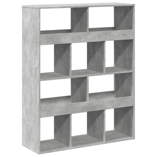 Knihovna Betonově Šedá 100 X 33 X 125,5 Cm Kompozitní Dřevo