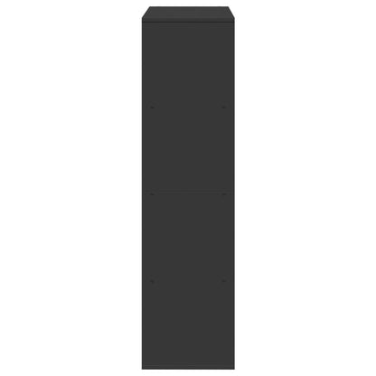 Dělicí Stěna Černá 100 X 33 X 125,5 Cm Kompozitní Dřevo