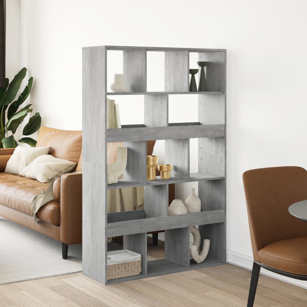 Dělicí Stěna Betonově Šedá 100 X 33 X 156,5 Cm Kompozitní Dřevo