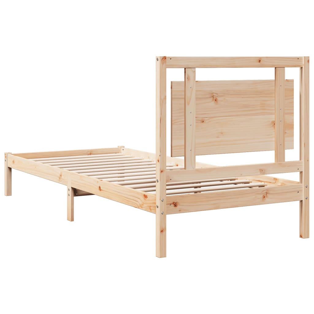 Prodloužený Rám Postele Bez Matrace 100 X 210 Cm Masivní Dřevo