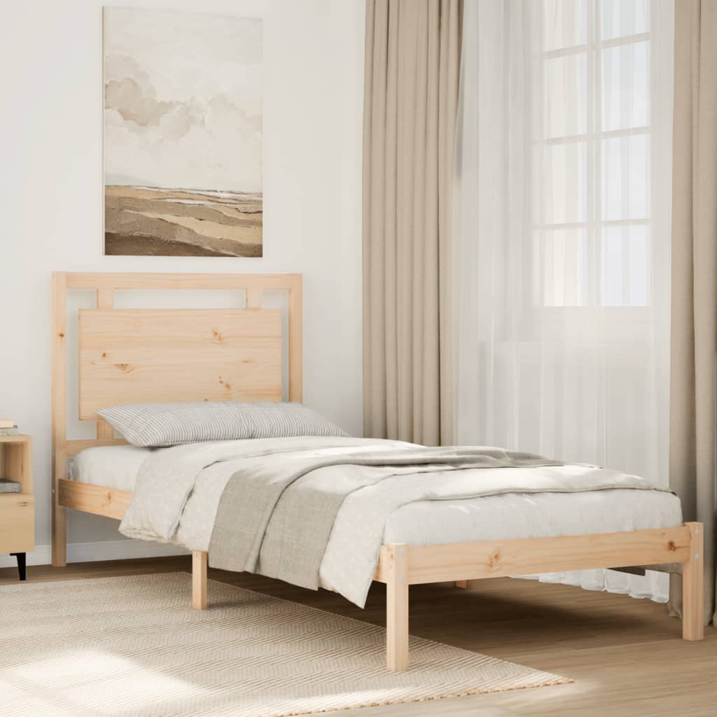 Prodloužený Rám Postele Bez Matrace 100 X 210 Cm Masivní Dřevo