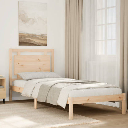 Prodloužený Rám Postele Bez Matrace 100 X 210 Cm Masivní Dřevo