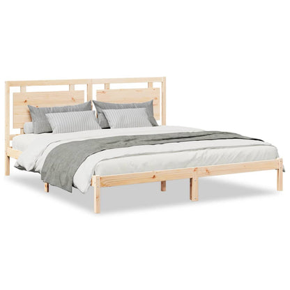 Prodloužený Rám Postele Bez Matrace 180 X 210 Cm Masivní Dřevo