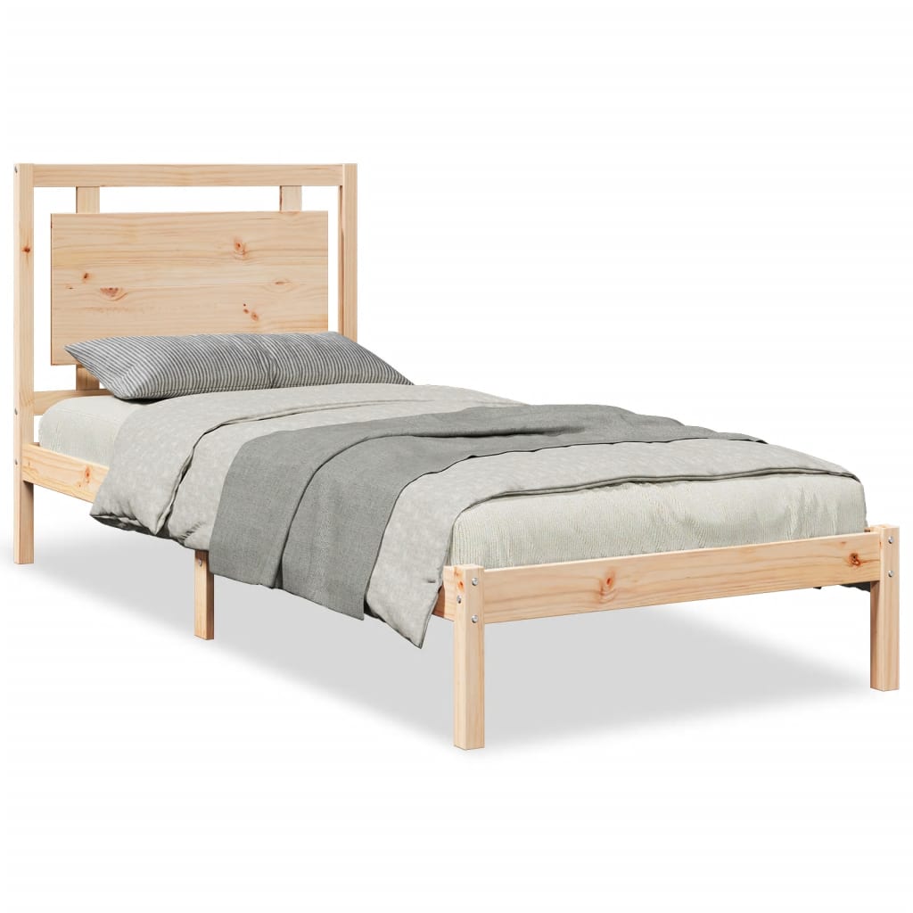 Prodloužený Rám Postele Bez Matrace 100 X 220 Cm Masivní Dřevo