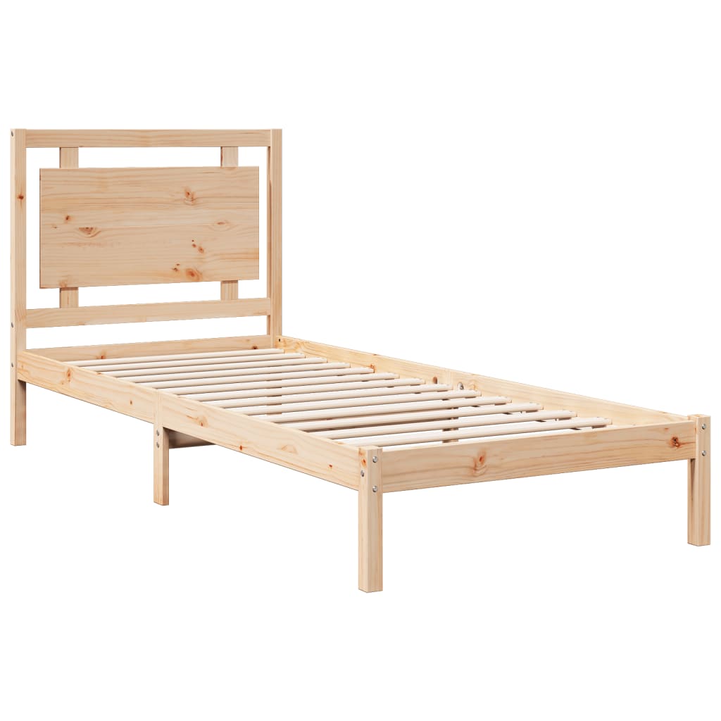 Prodloužený Rám Postele Bez Matrace 100 X 220 Cm Masivní Dřevo