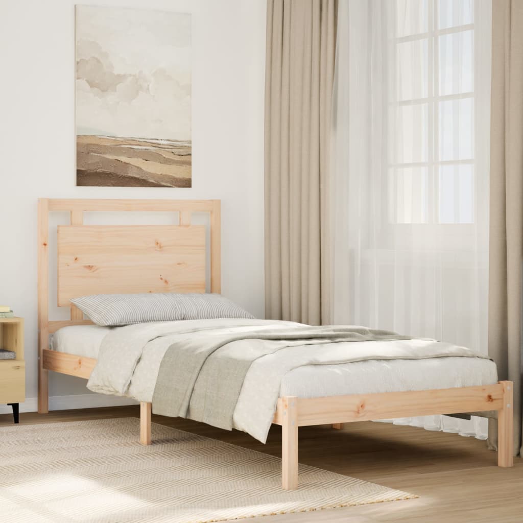 Prodloužený Rám Postele Bez Matrace 100 X 220 Cm Masivní Dřevo