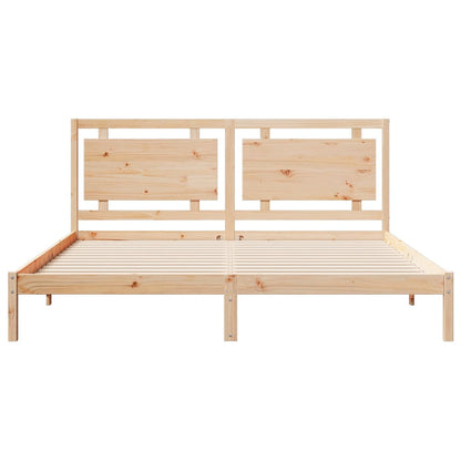 Prodloužený Rám Postele Bez Matrace 180 X 220 Cm Masivní Dřevo
