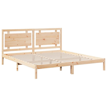 Prodloužený Rám Postele Bez Matrace 200 X 220 Cm Masivní Dřevo