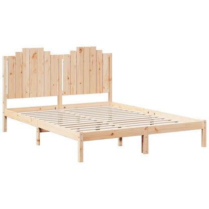 Prodloužený Rám Postele Bez Matrace 140 X 210 Cm Masivní Dřevo