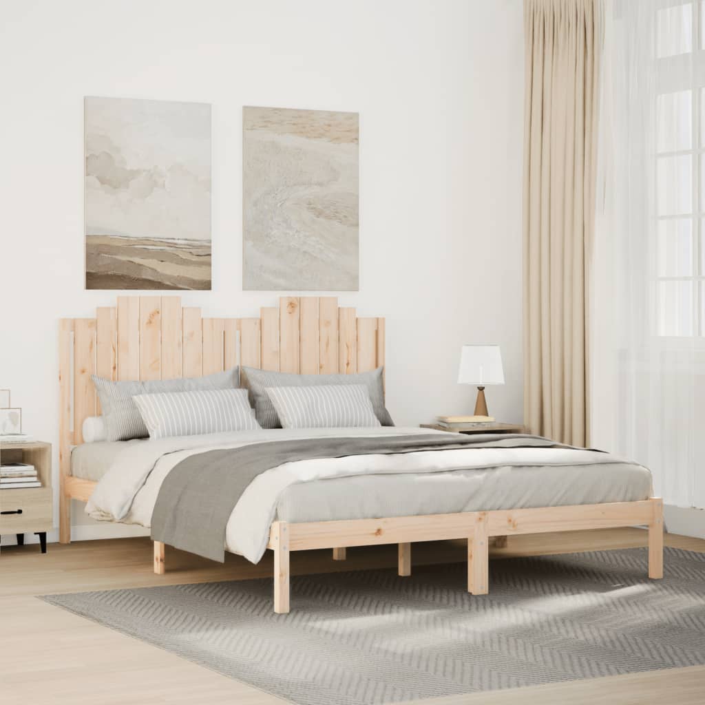 Prodloužený Rám Postele Bez Matrace 140 X 210 Cm Masivní Dřevo