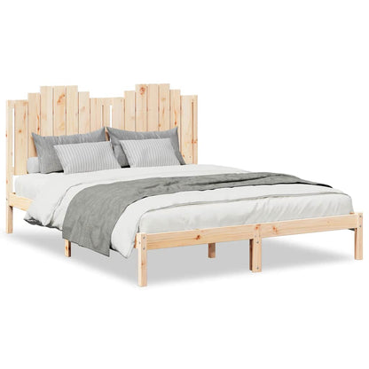 Prodloužený Rám Postele Bez Matrace 160 X 210 Cm Masivní Dřevo