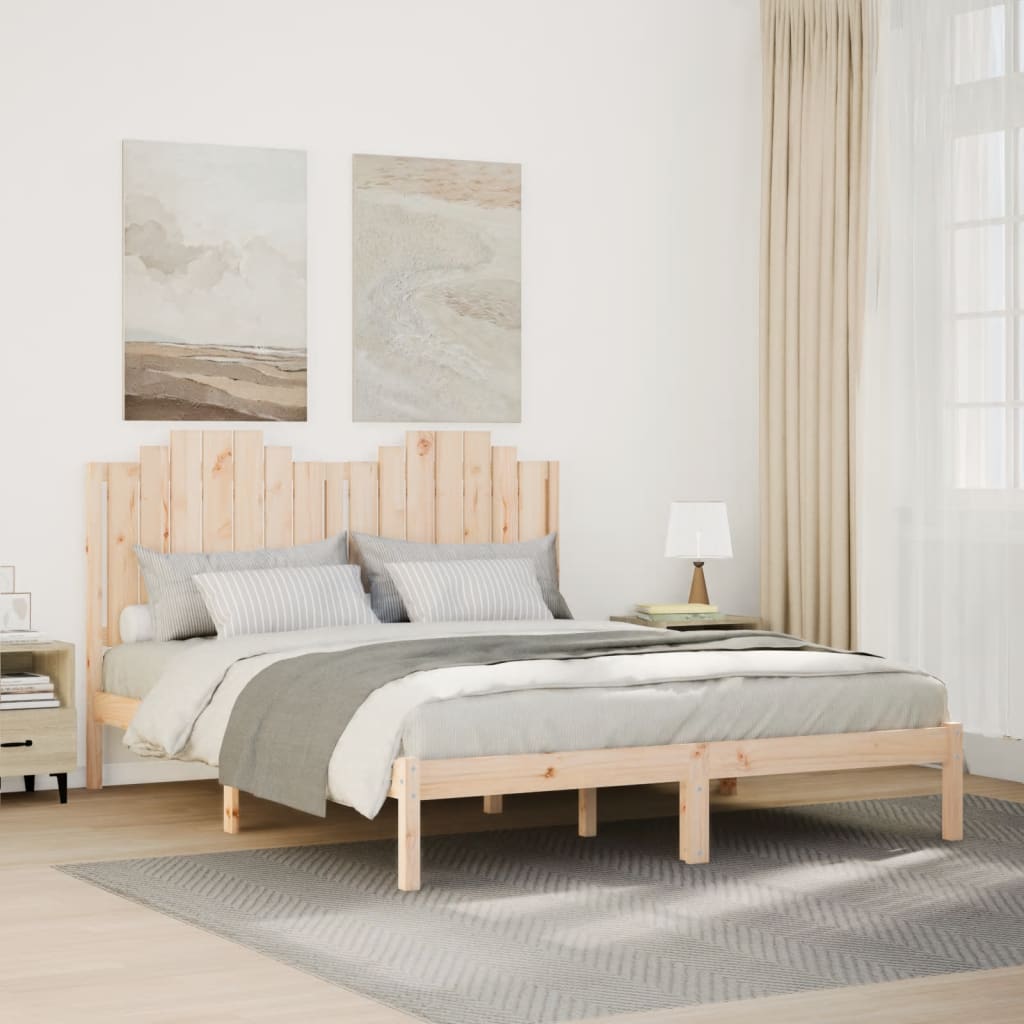 Prodloužený Rám Postele Bez Matrace 140 X 220 Cm Masivní Dřevo