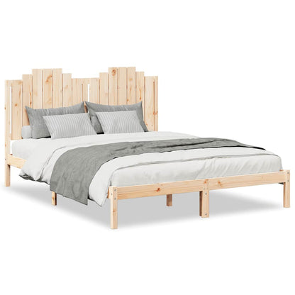 Prodloužený Rám Postele Bez Matrace 160 X 220 Cm Masivní Dřevo