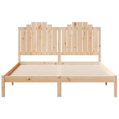 Prodloužený Rám Postele Bez Matrace 160 X 220 Cm Masivní Dřevo