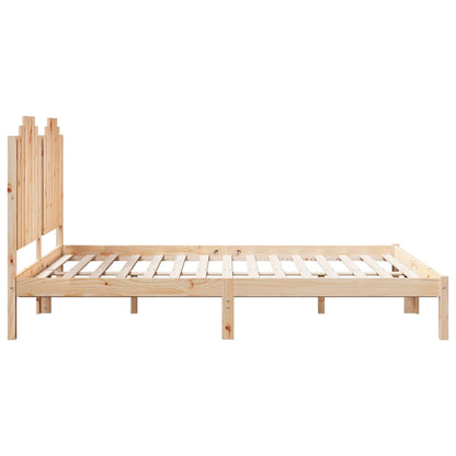 Prodloužený Rám Postele Bez Matrace 160 X 220 Cm Masivní Dřevo
