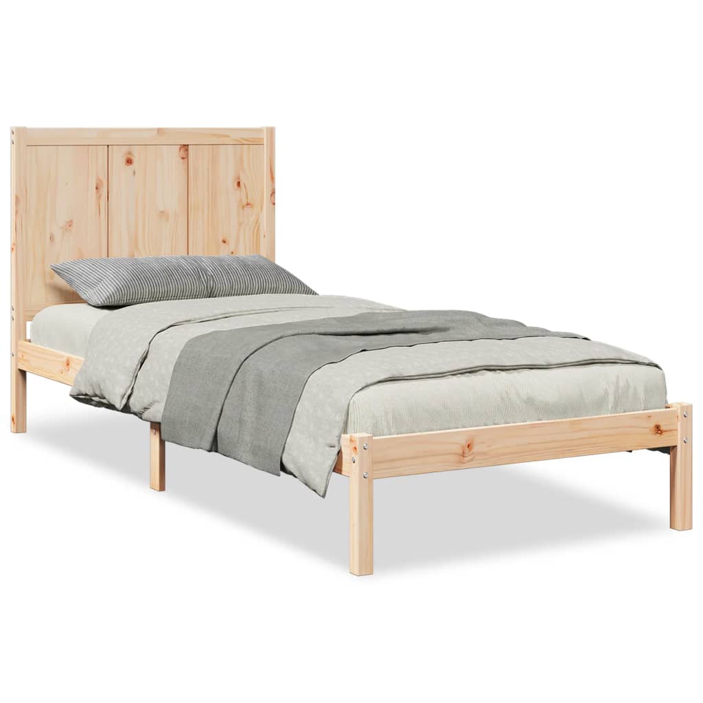 Prodloužený Rám Postele Bez Matrace 100 X 210 Cm Masivní Dřevo