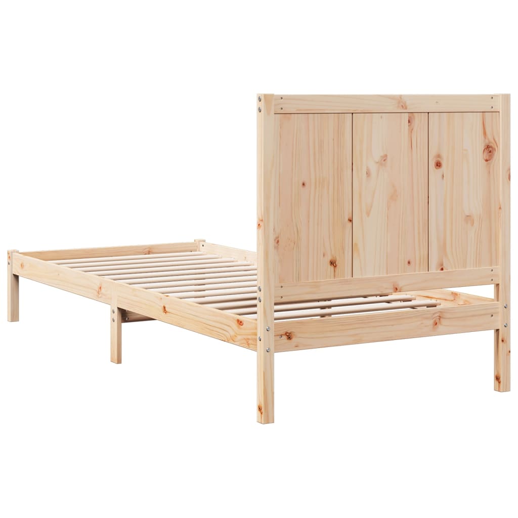 Prodloužený Rám Postele Bez Matrace 100 X 210 Cm Masivní Dřevo