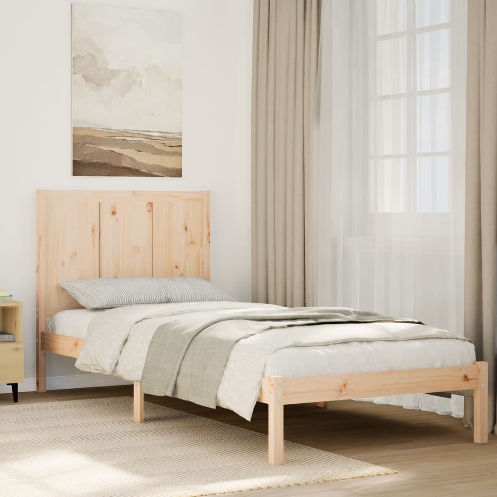 Prodloužený Rám Postele Bez Matrace 100 X 210 Cm Masivní Dřevo
