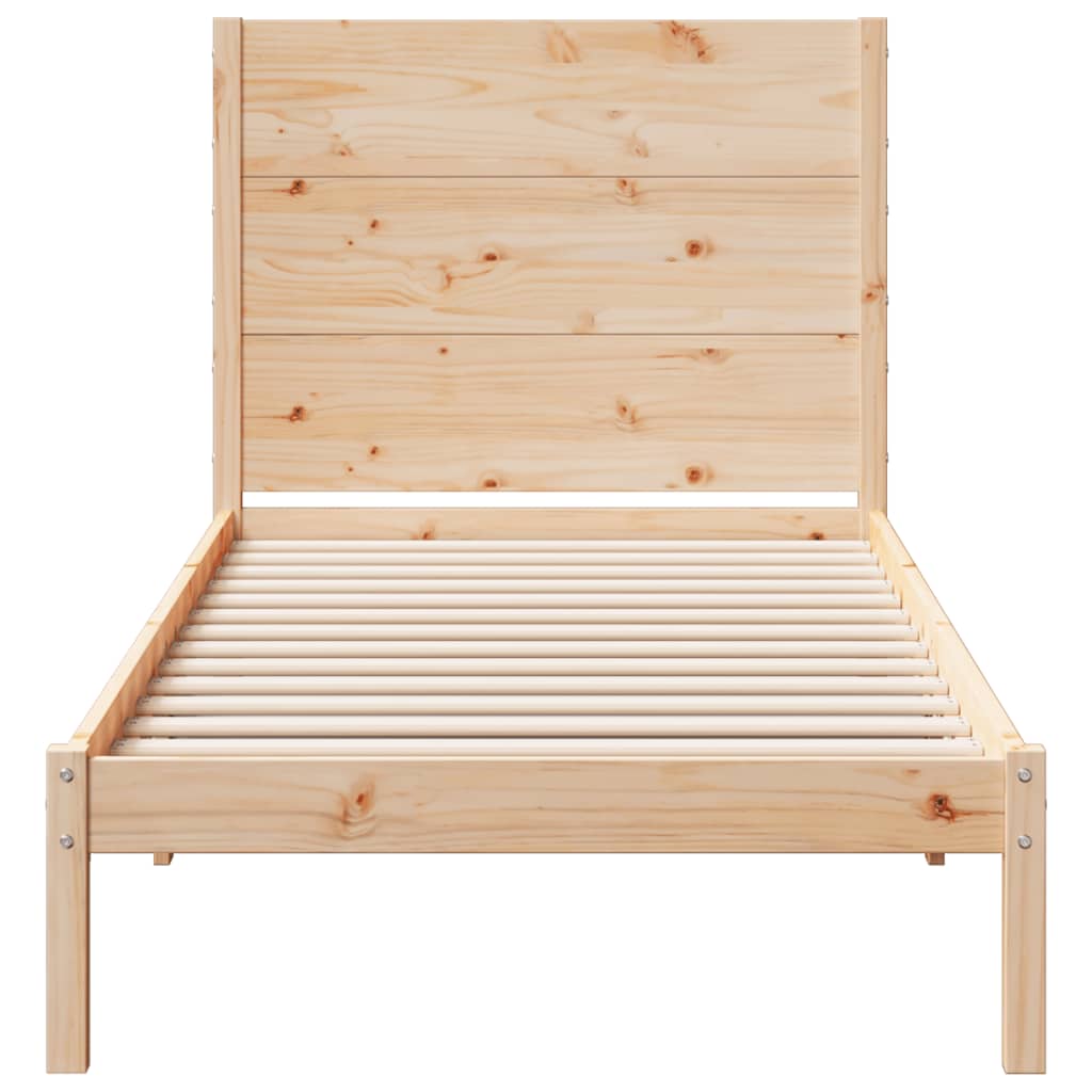 Prodloužený Rám Postele Bez Matrace 100 X 210 Cm Masivní Dřevo