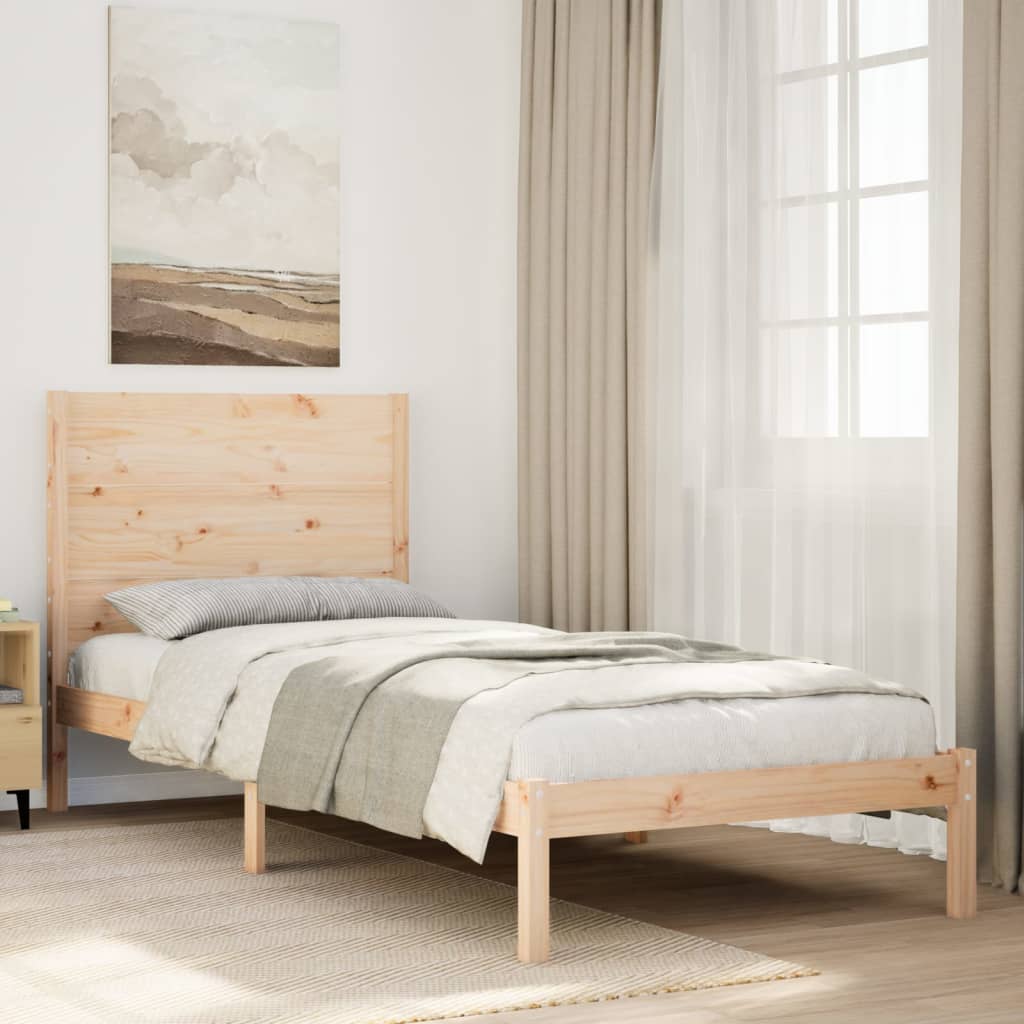 Prodloužený Rám Postele Bez Matrace 100 X 210 Cm Masivní Dřevo