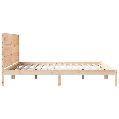 Prodloužený Rám Postele Bez Matrace 200 X 210 Cm Masivní Dřevo