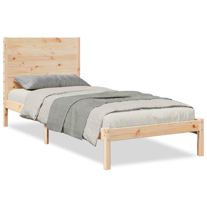 Prodloužený Rám Postele Bez Matrace 90 X 220 Cm Masivní Dřevo