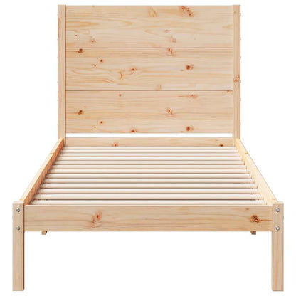 Prodloužený Rám Postele Bez Matrace 90 X 220 Cm Masivní Dřevo