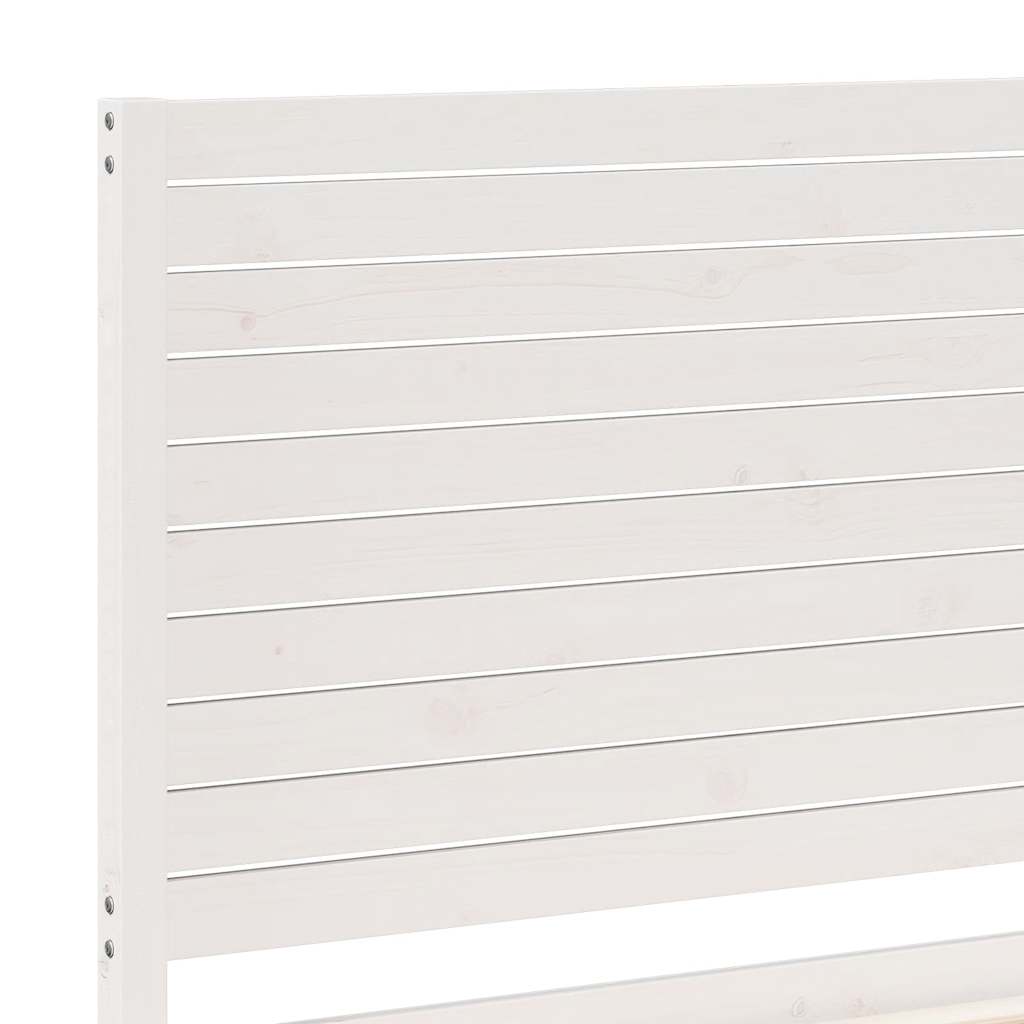 Prodloužený Rám Postele Bez Matrace Bílý 90 X 210 Cm Masiv