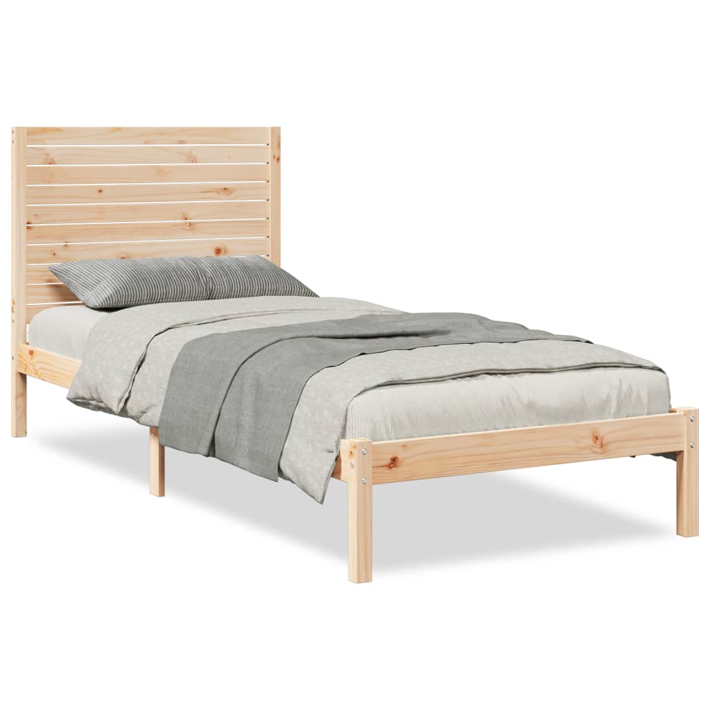 Prodloužený Rám Postele Bez Matrace 100 X 210 Cm Masivní Dřevo