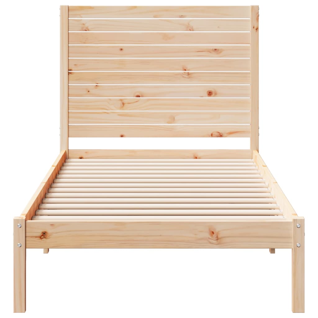 Prodloužený Rám Postele Bez Matrace 100 X 210 Cm Masivní Dřevo
