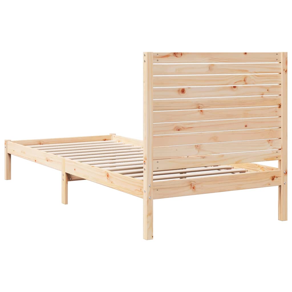 Prodloužený Rám Postele Bez Matrace 100 X 210 Cm Masivní Dřevo