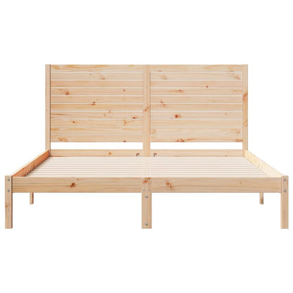 Prodloužený Rám Postele Bez Matrace 140 X 210 Cm Masivní Dřevo
