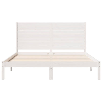 Prodloužený Rám Postele Bez Matrace Bílý 140 X 210 Cm Masiv