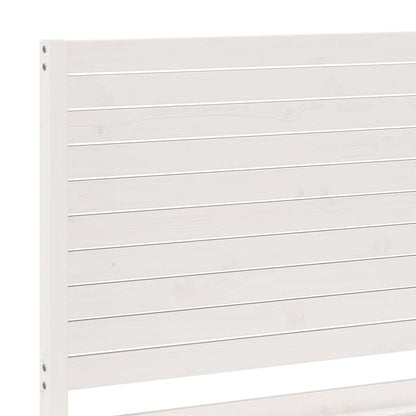 Prodloužený Rám Postele Bez Matrace Bílý 140 X 210 Cm Masiv